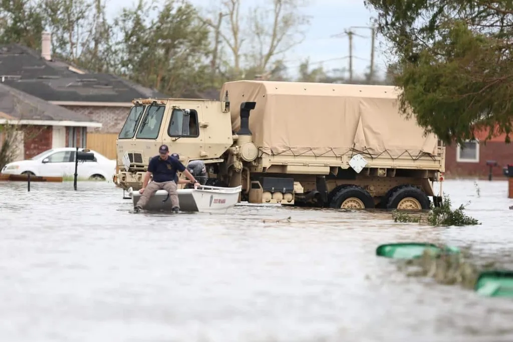 Hurricane Ida damage in Louisiana