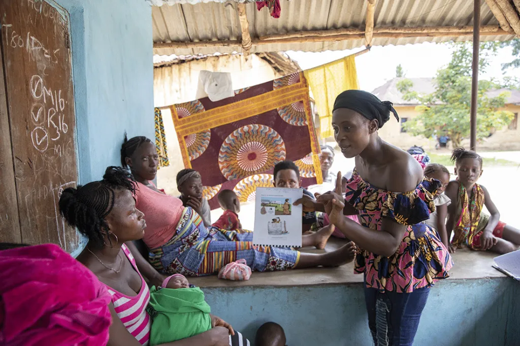 Woman going through maternal health with mother
